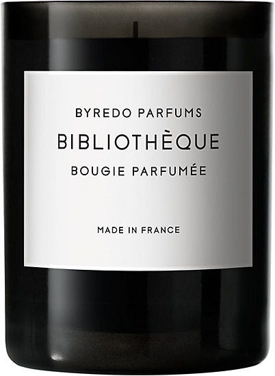 "Bibliothèque" candle