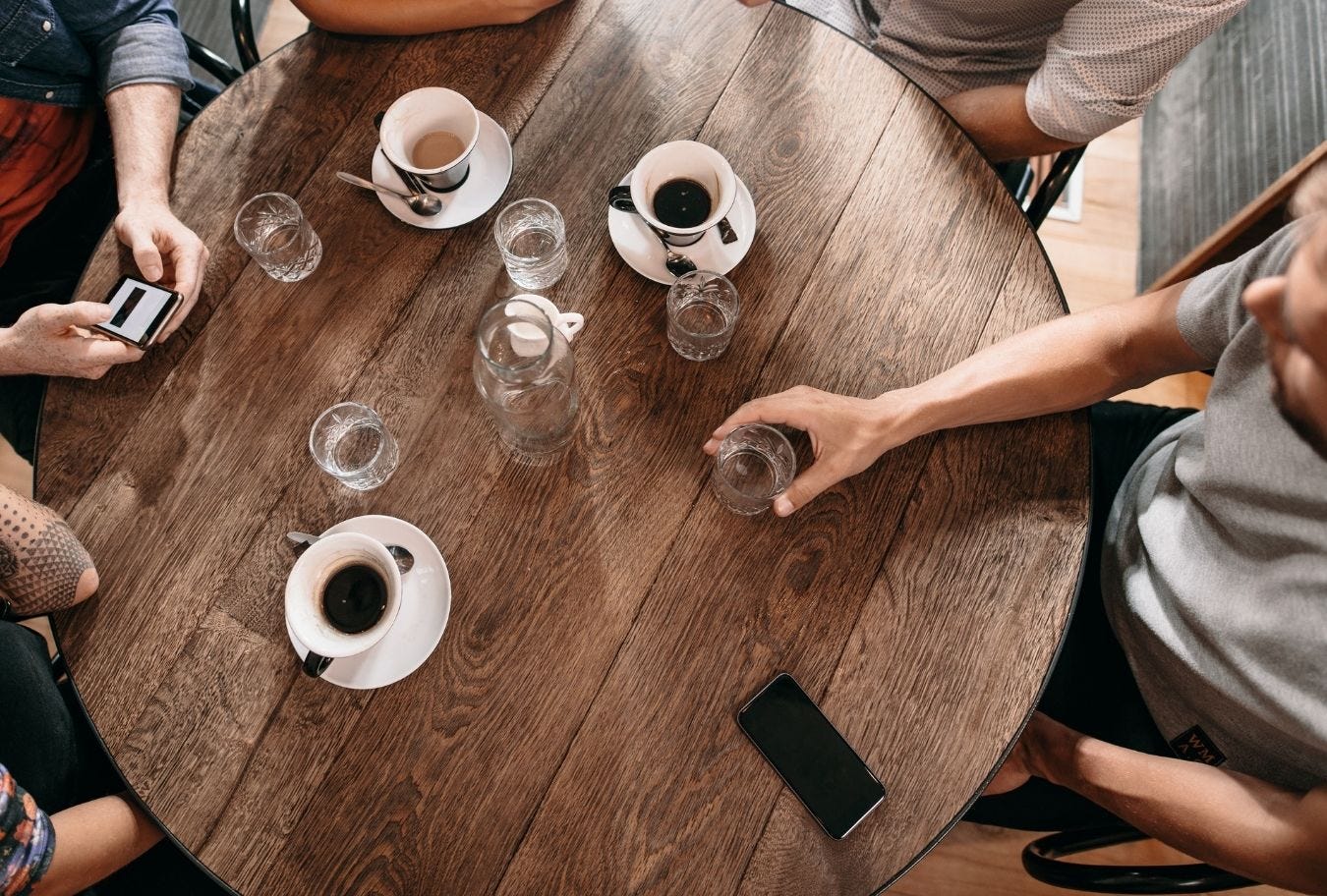 men getting coffee